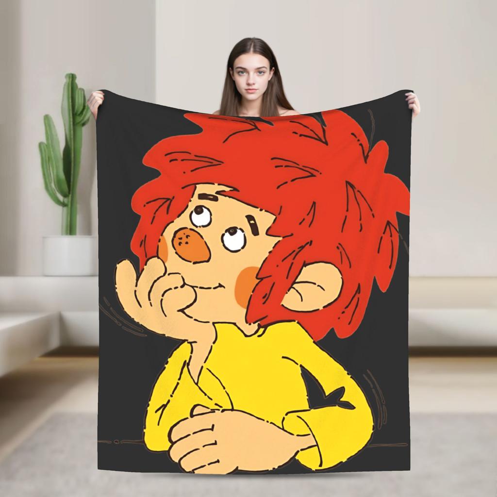 Warme weiche Decke Kinder Erwachsene Dekorative P-Pumuckl Überwurfdecke Regen Flanell Tagesdecke Für Wohnzimmer Neuheit Sofa Bettbezug