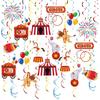 30Pcs Bright Hanging Decorations Circus Themed Party Ornament Sustainable Paper Crafts For Birthday Wedding Celebration