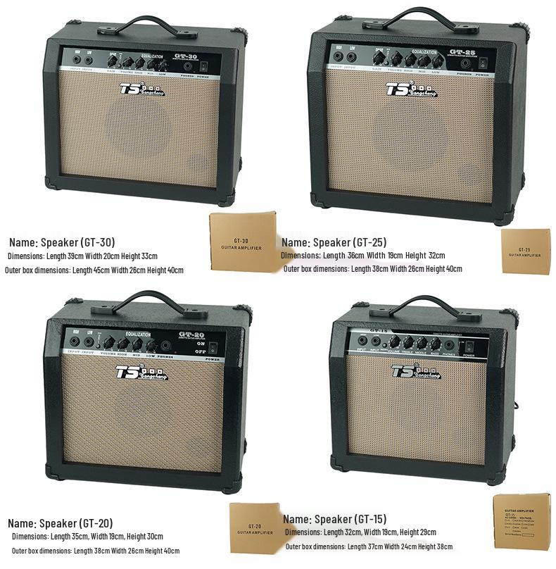 Portable Guitar Amp Saxophone Keyboard Acoustic Guitar Electric Wind Instrument Rechargeable for Outdoor Performance