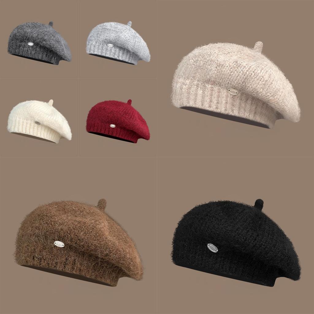 Ma Haimao Knit Beret Hat For Women Warm Fashion Autumn Chic Wearable