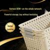 Japanese-Style Snack & Sundries Organizer: Large Plastic Basket for Kitchen, Cabinet, or Desktop Storage.