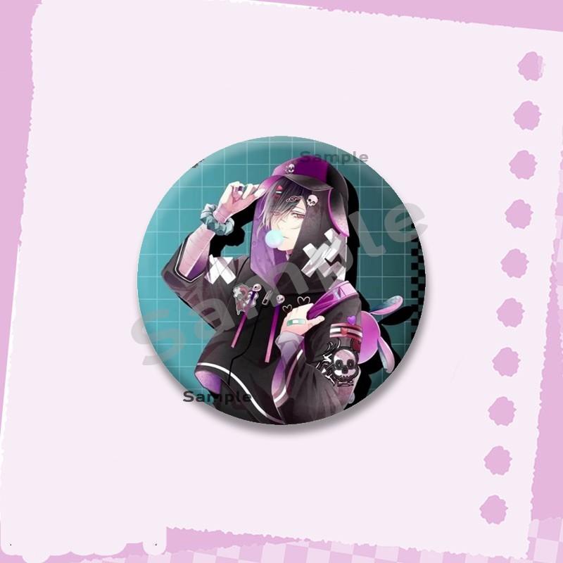 Hot Game Series Diabolik Lovers Soft Button Pins Cartoon Round Brooch on Backpack Ayato Kanato Laito Jewelry Badge Friend Gifts