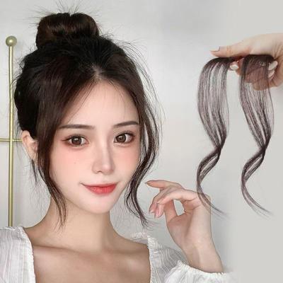 Synthetic 3Dair Bangs Hair Clip-In Bangs Extension Fake Fringe Natural False Bang Topper Hairpiece Invisible Clourse Bang