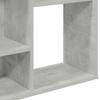 Room Divider Bookshelf Concrete Grey 100 x 24 x 140 cm Wood Based Material