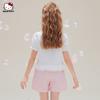 Melody Girls' Summer Outfit Stylish Children's Summer Clothes Girls' Summer Short-Sleeve T-Shirt and Shorts Two-Piece Set Trendy