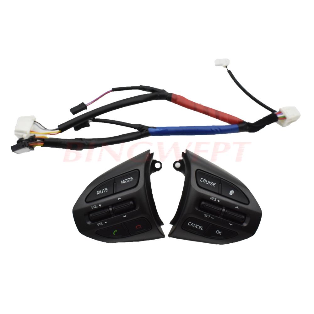 BINGWFPT For Kia K5 Optima 2014-2015 Car Steering Wheel Buttons Car-styling Button Switch Cruise Volume Control Buttons