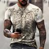 Horror Skelett T-Shirt Herren 3D Knochenprint Grusiges Grafik-T-Shirt Übergroß Kurzarm Streetwear Mode Oberteile Freizeitkleidung