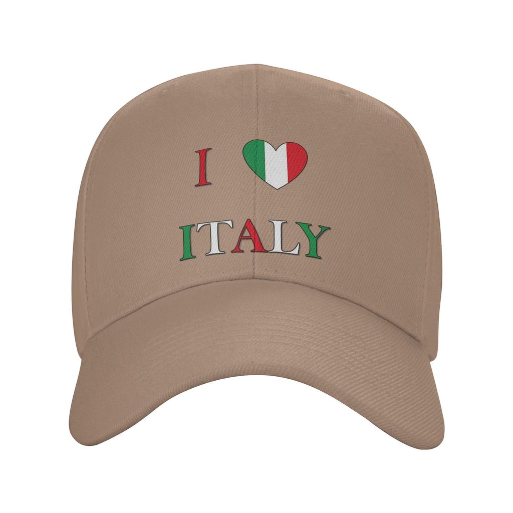 I Love Italy Casual Baseball Cap Outdoor Sports Trucker Hat Summer Sunscreen Women Unisex Streetwear Snapback Cap