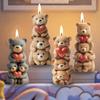 Stackable Bear Silicone Mould For Household Candle Soap Plasters Craft Family Projects Reusable