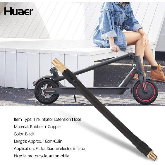 Akozon удлинительный шланг для накачки шин, 6,3 дюйма, удлинительный шланг для воздушного насоса, сменный шланг для электрического насоса, мотоцикла, автомобиля