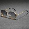 New High Quality Double Metal Chain Sunglasses Women Fashion Cool Design Brand Design Sun Glasses for Street Photography