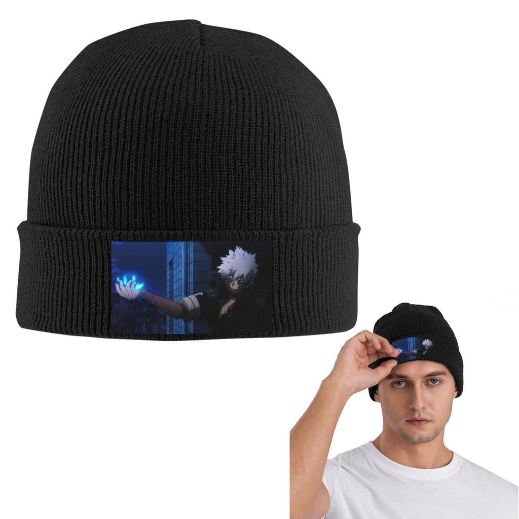 My Hero Academia Dabi Anime Manga MHA Blueflame Knitted Cap Hip Hop Bonnet Hat Autumn Winter Outdoor Beanies Hats for Adult