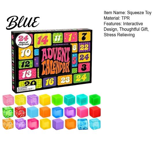 Educational Fidget Toys 24-Day Ice Advent Calendar 2026 Christmas for Children Squeeze Toy Cube Countdown