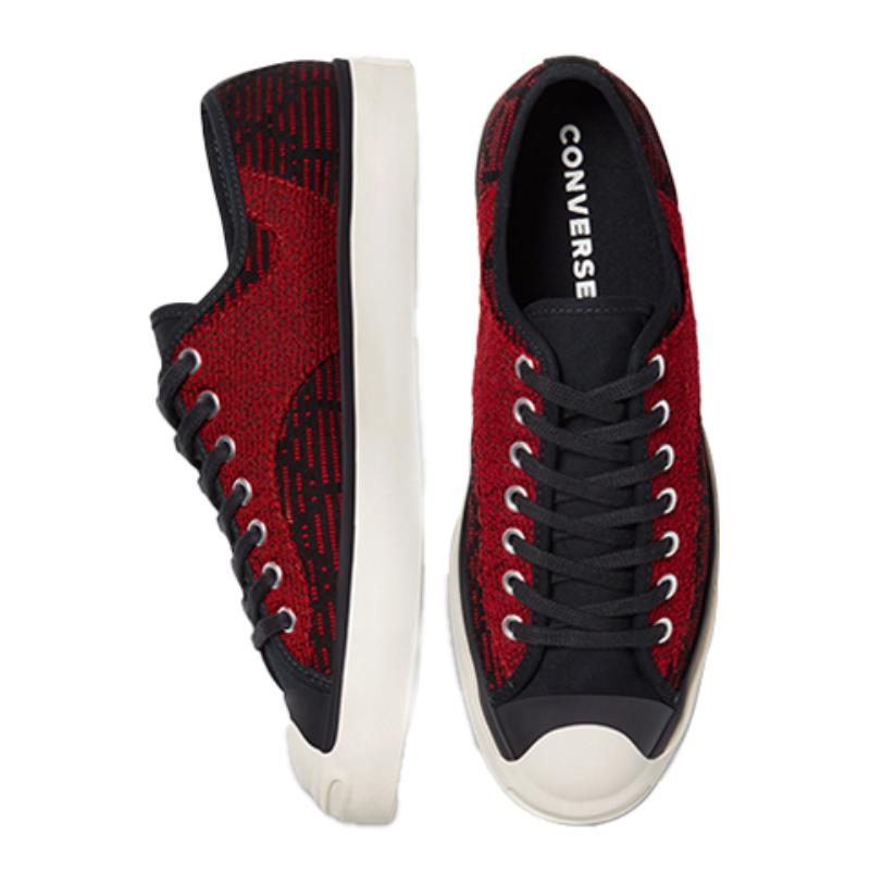 Converse Jack Purcell Rally Open Mouth Low-Top Skate Shoes Unisex Red and Black