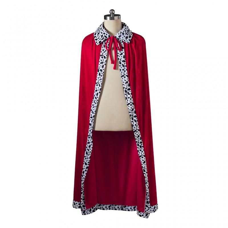 King Costume Cloak Halloween Prince Cosplay Cape Role Play Party