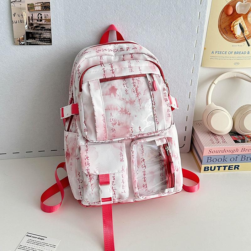 Transparent Schoolbag, Large-capacity Backpack for Girls, High School Students, Casual Computer Backpack