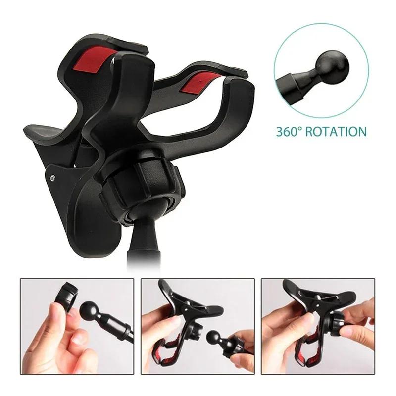 Universal Lazy Mobile Phone Gooseneck Stand Holder Stents Flexible Bed Desk Table Clip Bracket For Phone Flexible Holder Arm