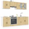 Kitchen Cabinet Set, Kalmar, 8-Piece, Sonoma Oak