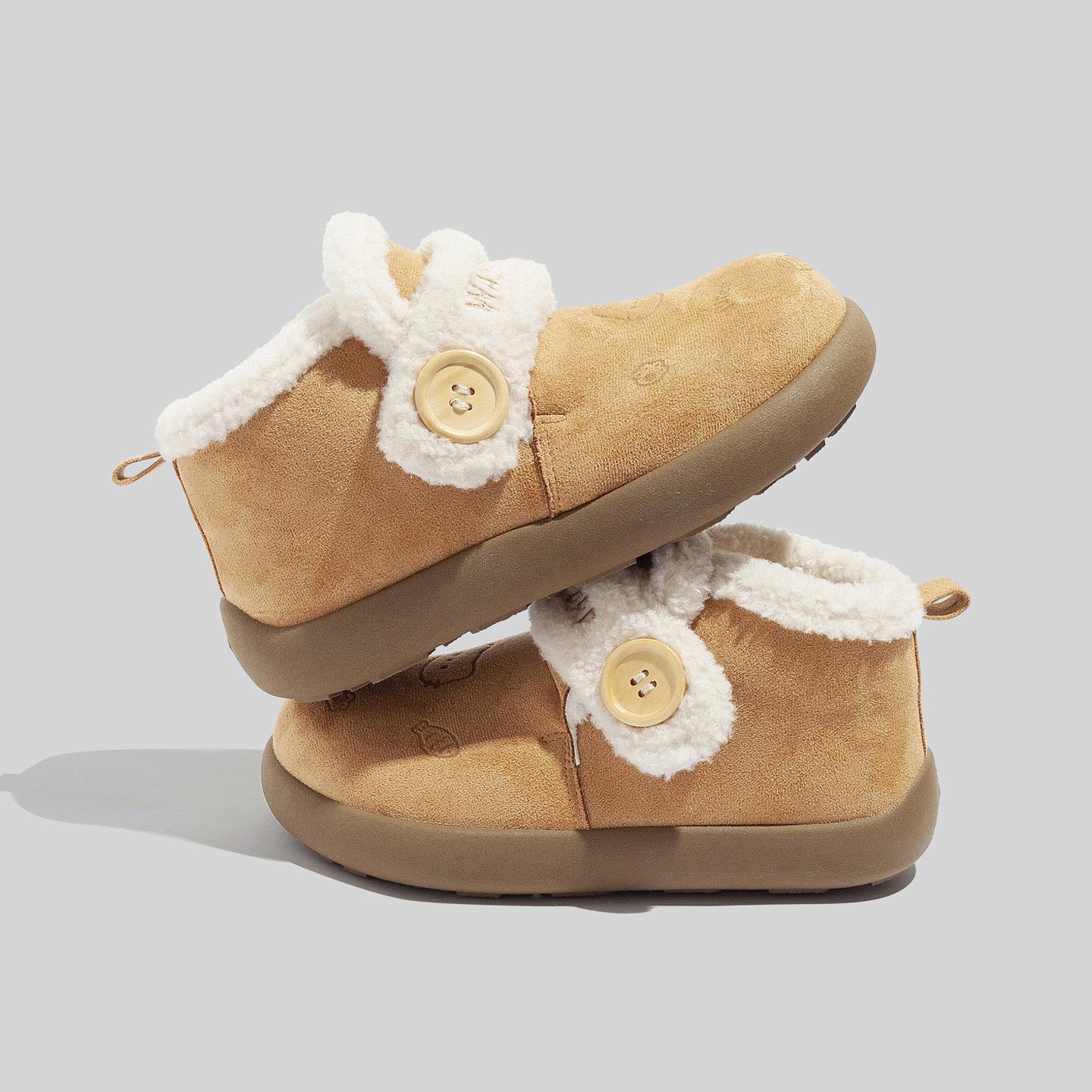 Belle thermal velvet short boots 22 winter new casual thickened cotton shoes 1 35