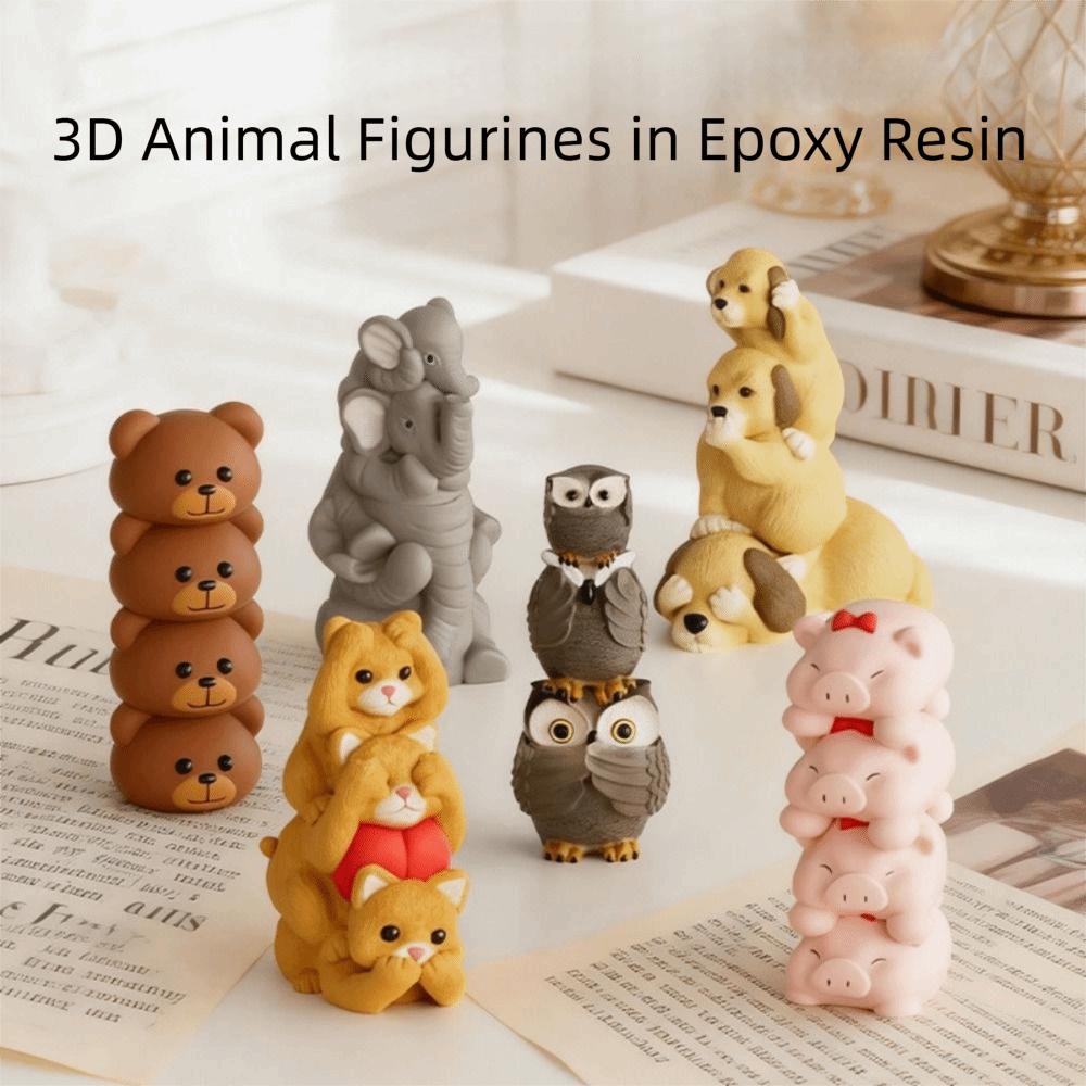 Silicone Material Animal Candle Silicone Mold 3D Design Resin Silicone Mold  Candle Making
