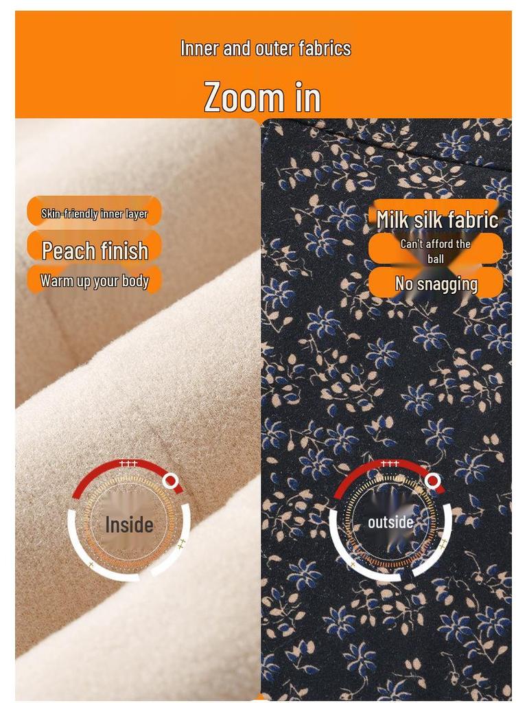 Damen Baumwollhose mit hohem Bund und Fleecefutter - Slim Fit, dick und warm für Herbst & Winter