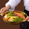 Conjoined Double Handles Cooking Pan Stainless Steel Soup Basin Korean Style Pot  Ramen