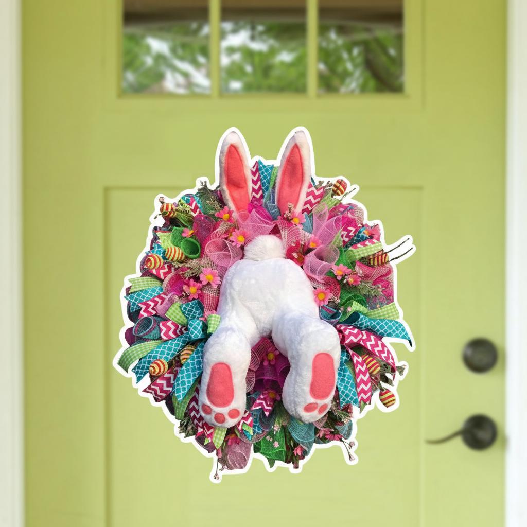 

Easter Bunny Stickers for Kids Room Decor PVC Waterproof Wall Art 28x33Cm