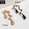 Fashion Multi-color Alloy Dripping Oil Irregular Earrings Niche Personality Liquid Design Sweet Cool Earrings
