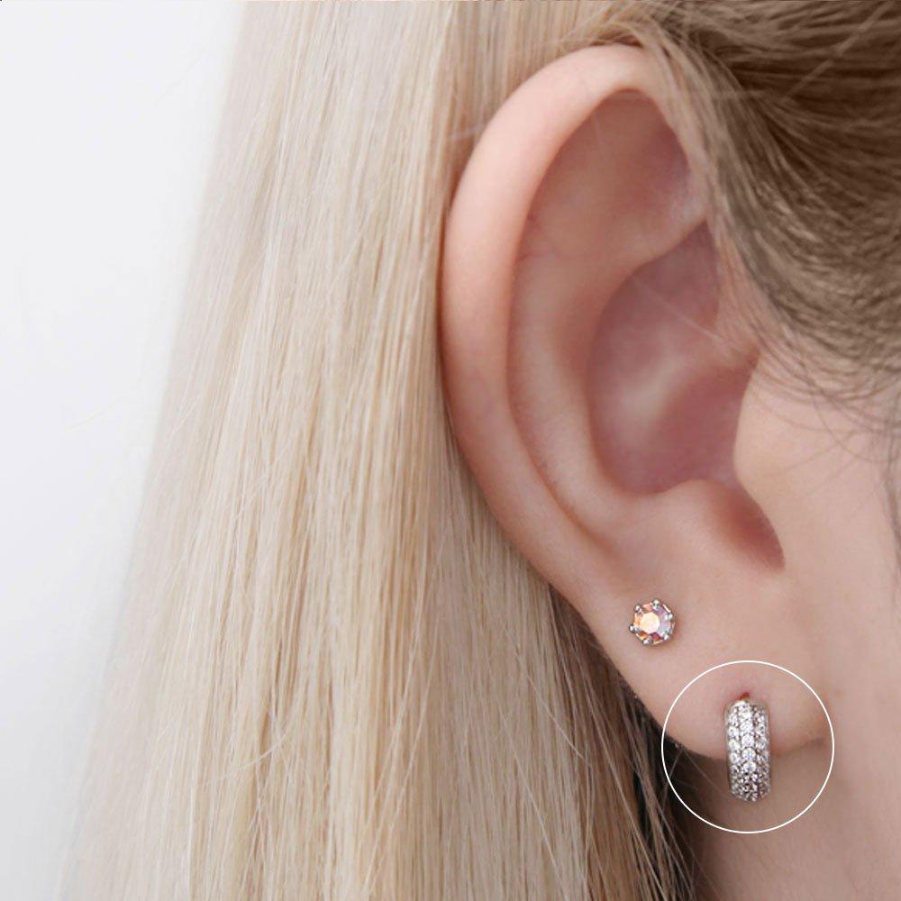 [1+1] Surgical Pin Cubic Piercing Lover Ring 3 types, choose 1, one side for sale