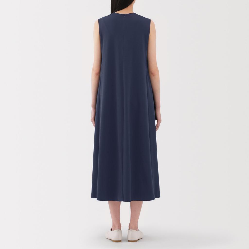 MUJI Women's Cool UV Protection Sleeveless Dress, Navy, Size XL, BB2S3A5S
