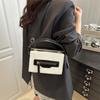 Multicolor Contrast Color Mini Box Tote Handbag For Women Casual Crossbody Bag With Top Handle And Detachable Strap