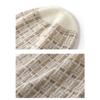 Women Colorful Silk Pure Cashmere Knit Beanie Hat Warm Winter Fashion Checkered Pattern Headwear Soft Cozy Casual Cap Dedicate