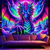 VIKAMA Drachenschuppen Wandteppich Kosmisch Blau Gaming-Zimmer Hintergrund Böhmische Wohnzimmer Dekorative Stoffe