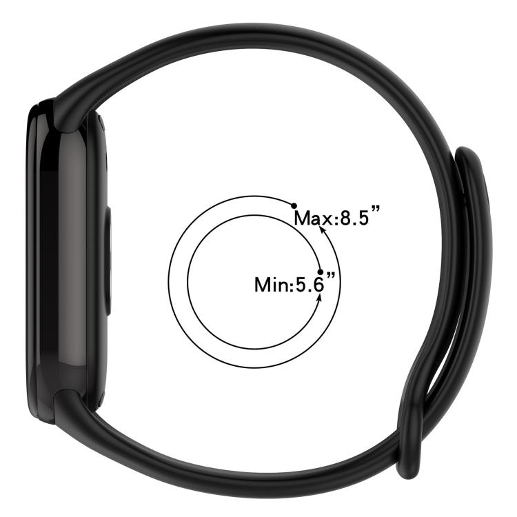 

xDfind Metal Buckle Solid Color Silicone Watch Band For Xiaomi Smart Band 10 / 9 / 8 чёрный