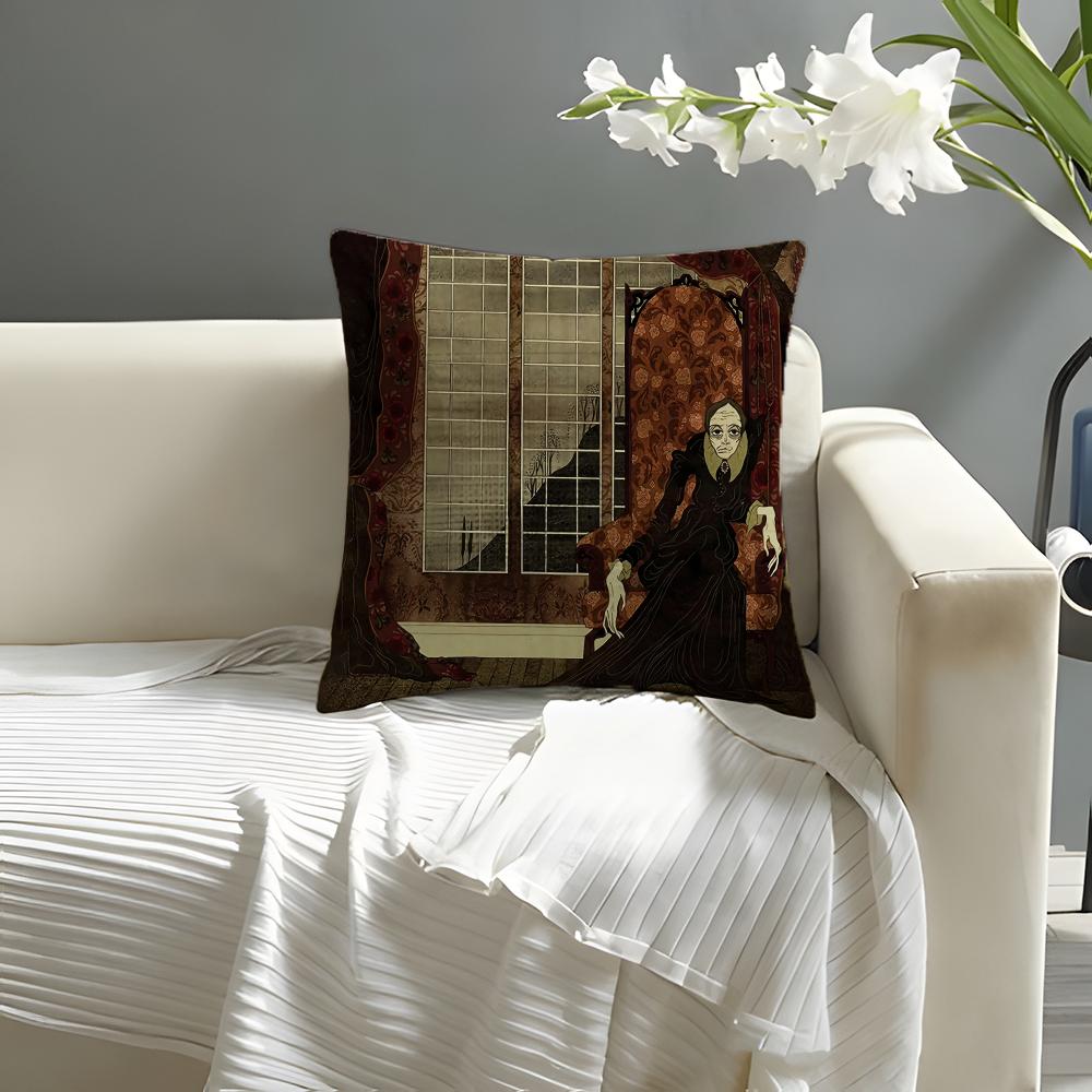 The Strange Stories Cool Pillow Case Natural Linen Organic Fabric DoubleSided Printing Sofa Home Decor Cushion Cover