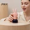 Three Skin Color Car Toy Solar Powered Finger Shaking Decor, Creative Dashboard Ornament, Personalized Ornament Swinging Figurine for Desk Office,