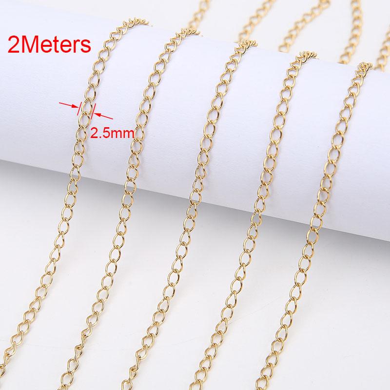 2meters Stainless Steel Link Box Ball Bead Chains Bulk Metal Necklace Bracelet Chains Lot Jewelry Making Supplies Accessories