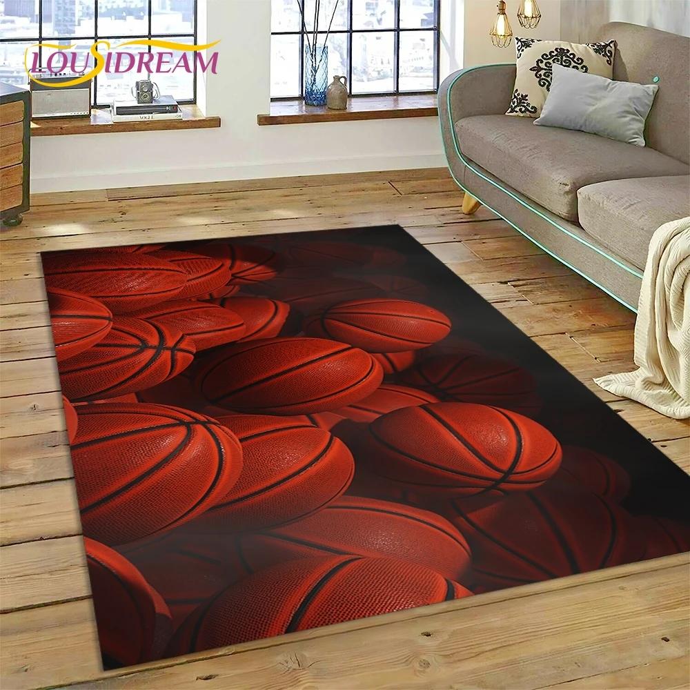 Rama boiska do koszykówki Dywan z kreskówek do sypialni, salonu, dekoracji sofy, duża dekoracja podłogi dla dzieci