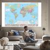 Spanish Map-World Map-Political Distribution-City Maps,Poster for Home Office Classroom,Travel/Educational Supplies