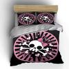 Pink Skull-Themed Modern Decor Set  Kid'S And Adults' Bedroom Decor, Exquisite Three-Piece Bedding Set Gift