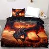 3Pcs Duvet Cover Set Ancient Wild Animal Dragon Print All Season Bedding Set Soft Comfortable Breathable For Bedroom Decor