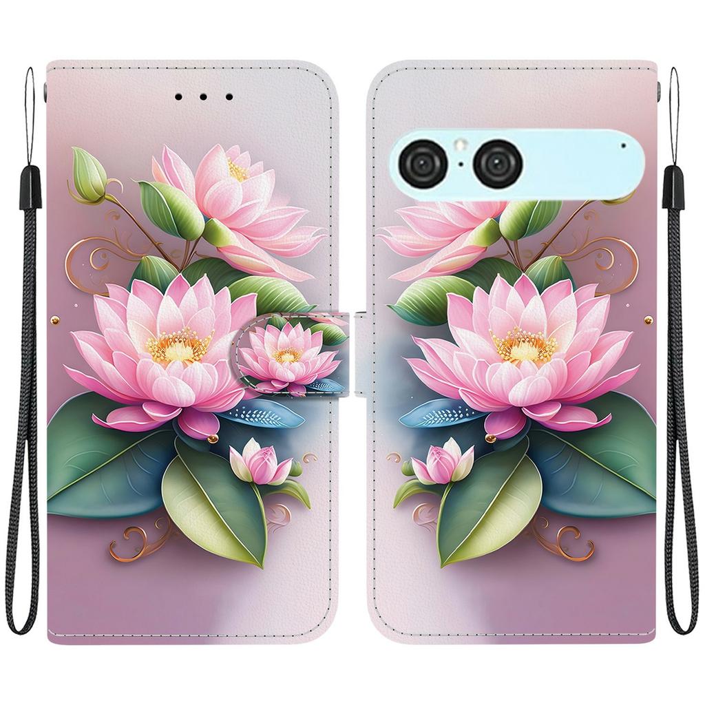 For Sony Xperia 10 VII Case Pattern Printing Leather Flip Wallet Phone Cover with Lanyard