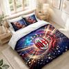 Bedding Set 1 Duvet Cover 2 Pillowcases AC Milan Print Bedroom Home Decoration