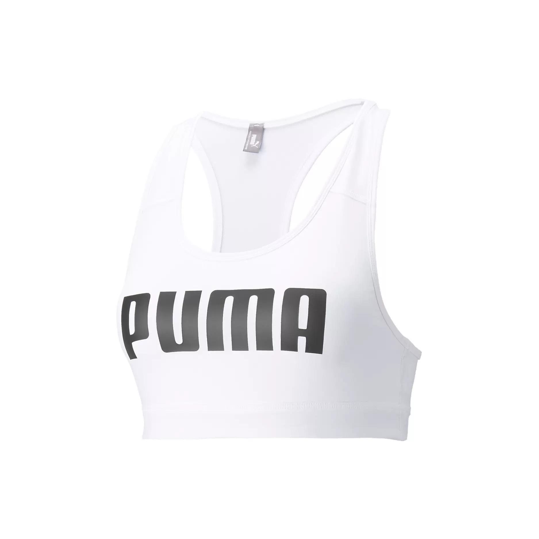 

Puma Large Logo Print Sports Bra Women Underwear White 520306-08 XS