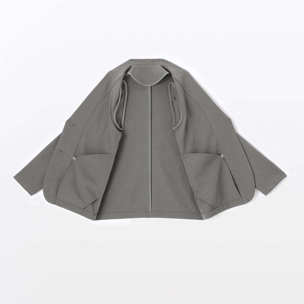 MUJI Tailored Charcoal Size XL Women's Water-Repellent Jacket, BD0ZYA5S, Gray,