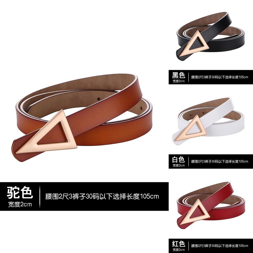 Real Leather Slim Belt With Metal Snap Buckle For Dress And Formal Attire