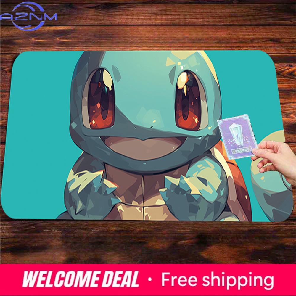 Cute Teal Squirtle Gaming Mouse Pad NonSlip Desk Mat 30x80x0.2cm