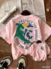 2026 Summer New Design Beach Vacation Surf Print Cotton Tshirt Daily Casual Unisex For Kids And Adults