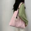 Sweet Women's Shoulder Bag Soft Shopping Bags Makeup Bags Solid Color Handbag  Girls