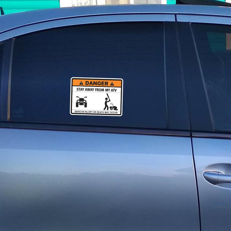 Stai departe de ATV-ul meu Autocolante pentru mașină Ocluzie Zgârietură Autocolante drăguțe Accesorii pentru mașină